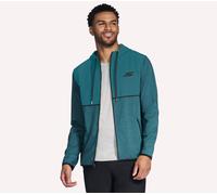 Skechers Uomo Harry Kane Weekend Full Zip felpa con cappuccio in Carbone/Petrolio, Taglia Largo