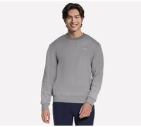 Skechers Uomo Max Soft Crew in Grigio Chiaro, Taglia Largo