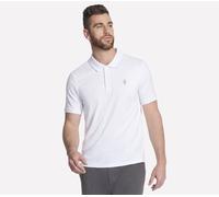 Skechers Uomo Off Duty Polo Maglietta in Bianco, Taglia XL