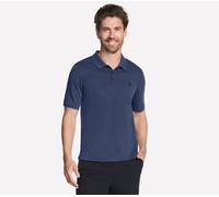 Skechers Uomo Off Duty Polo Maglietta in Blu Navy Blue, Taglia Medio