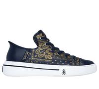 Skechers Handfree Slip-in X Dogg-Snoop One Double G, Scarpe da Ginnastica Uomo, Pelle Stampa Bandana Oro Navy, 46 EU