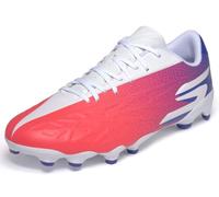 Skechers Uomo Razor 2 Club Scarpe da Calcio per Terreni Morbidi, White/Blue/Pink, 44 EU
