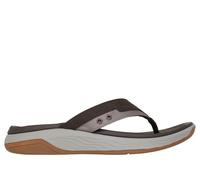 Skechers Uomo Relaxed Fit: Silva - Falco Sandali in Marrone, Taglia 47.5, Vegan
