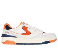 Skechers S-1992, Scarpe da Ginnastica Uomo, Natural Leather/Suede/Mesh/Orange Trim, 46 EU