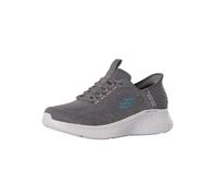 Skechers Uomo Skech-Lite Pro Primebase Slip-In ALLENATRICE, Charcoal Mesh/Blue Trim, 45 EU
