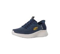 Skechers Uomo Skech-Lite Pro Primebase Slip-In ALLENATRICE, Navy Mesh/Yellow Trim, 43 EU