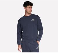 Skechers Uomo SKECHCLOUD Elevate Crew in Carbone/Blu Navy Blue, Taglia Medio