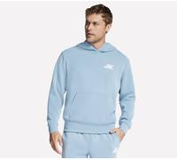 Skechers Uomo SKECHCLOUD Elevate felpa con cappuccio in Bianco/Blu, Taglia Largo
