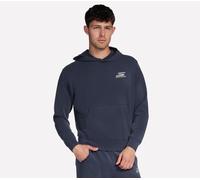 Skechers Uomo SKECHCLOUD Elevate felpa con cappuccio in Carbone/Blu Navy Blue, Taglia Piccolo