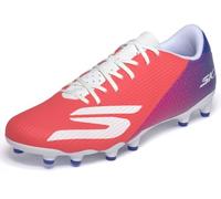 Skechers Uomo SKX_2 Academy Artificial Ground Scarpe da Calcio, White/Blue/Pink, 43 EU