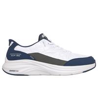 Skechers Uomo Slip-ins: Contour Foam - Cozy Fit Sneaker in Bianco/Blu Navy Blue, Taglia 40, Lavabile in lavatrice