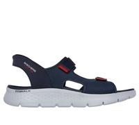 Skechers Uomo Slip-Ins: GO WALK Flex Sandali - Easy Entry in Blu Navy Blue/Rosso, Taglia 47, Lavabile in lavatrice
