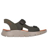 Skechers Uomo Slip-ins: GO WALK Flex SD - Easy Entry Sandali in Oliva, Taglia 46, Lavabile in lavatrice