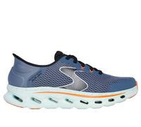 Skechers Uomo Slip-ins: GO WALK Glide-Step 2.0 - Zander Sneaker in Blu Navy Blue/Arancione, Taglia 46, Vegan, Lavabile in lavatrice