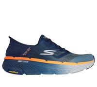 Skechers Uomo Slip-ins: Max Cushioning Premier 2.0 Sneaker in Blu Navy Blue/Arancione, Taglia 43, Vegan, Lavabile in lavatrice