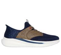 Skechers Uomo Slip-ins Relaxed Fit: Slade - Caster Sneaker in Blu Navy Blue/Ocra, Taglia 46, Vegan