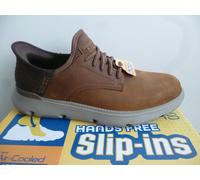 Skechers Uomo Slip Ins Slipper Sneakers Scarpe Sportive Marrone 205046