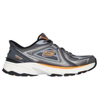 Skechers Stamina Sport Kordae, Scarpe da Ginnastica Uomo, Charcoal Leather/Orange Mesh/Pu, 47.5 EU