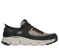 Skechers Vertici A, Sneaker Uomo, Grigio Talpa Sintetico Maglia Nera Trim, 45.5 EU