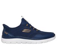 Skechers Uomo Slip-ins: Summits - Top Rate Sneaker in Blu Navy Blue/Giallo, Taglia 42.5, Vegan, Lavabile in lavatrice