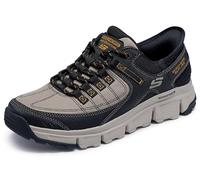 Skechers Vertici A, Sneaker Uomo, Grigio Talpa Sintetico Maglia Nera Trim, 42.5 EU