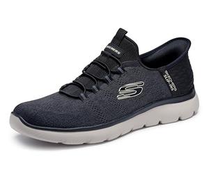 Skechers Uomo Summits Key Pace Scarpe da Ginnastica, Black Mesh W, 39 EU