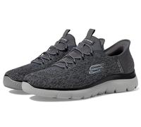 Skechers Uomo Summits Key Pace Scarpe da Ginnastica, Charcoal Mesh/Black Trim, 49.5 EU Larga