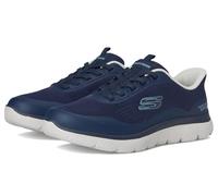 Skechers Uomo Summits Leyter Sneaker, Navy Mesh Blue Pu, 42 EU