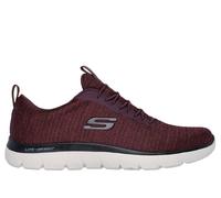 Skechers Uomo Summits - Sorenz Sneaker in Bordeaux/Nero, Taglia 44, Vegan, Lavabile in lavatrice