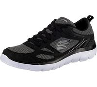 Skechers Uomo Summits South Rim Scarpe da Ginnastica, Black Leather/Mesh/White Trim, 47.5 EU