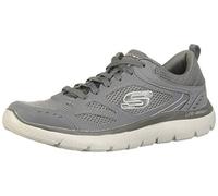 Skechers Uomo Summits South Rim Scarpe da Ginnastica, Charcoal Leather/Mesh/Trim, 46 EU