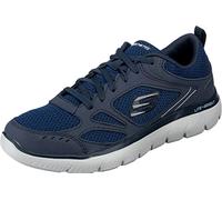 Skechers Uomo Summits South Rim Scarpe da Ginnastica, Navy Leather/Mesh/Trim, 42 EU