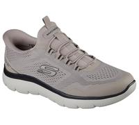 Skechers Uomo Summits Top Rate Scarpe da Ginnastica, Taupe Mesh/Black TPU, 42.5 EU