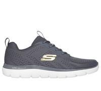 Skechers Uomo Summits - Torre Sneaker in Carbone/Giallo, Taglia 43, Vegan