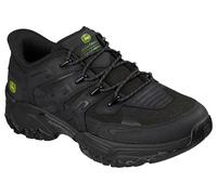 Skechers Uomo Terraform Pierce Sneaker, Black Leather Synthetic Textile, 47.5 EU