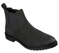 Skechers Uomo The Bowery Stivali, Black Nubuck Leather, 45 EU