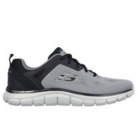 Skechers Track Broader, Scarpe sportive Uomo, Gray Mesh Pu Black Trim, 47.5 EU