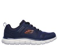 Skechers Uomo Track - Knockhill Sneaker in Blu Navy Blue/Arancione, Taglia 43