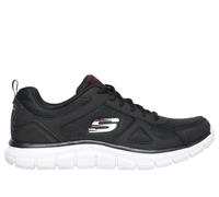Skechers Uomo Track Sneaker in Nero/Rosso, Taglia 41.5