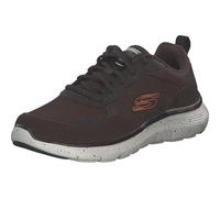 Skechers Uomo Trainer-Flex Advantage 5.0, Scarpe da Ginnastica, Marrone Suede Mesh Duraleather Nero Trim, 44 EU