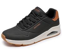 Skechers Uomo Uno Suited On Air Sneaker, Black/White, 47.5 EU Larga