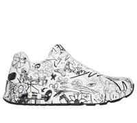 Skechers Uomo Vexx: Uno - Process Sketch Sneaker in Bianco/Nero, Taglia 43