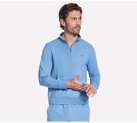 Skechers Uomo Weekend Easy 1/4 Zip in Bianco/Pervinca, Taglia Largo
