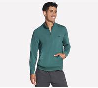 Skechers Uomo Weekend Easy 1/4 Zip in Grigio/Oliva, Taglia Medio