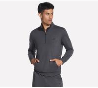 Skechers Uomo Weekend Easy 1/4 Zip in Nero/Carbone, Taglia Medio