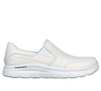 Skechers Uomo Work Slip-Resistant Relaxed Fit: Flex Advantage - Bronwood Slip-On Shoes in Bianco, Taglia 43