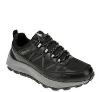 Skechers Urbex, Scarpe da Ginnastica Uomo, Nero Duraleather Mesh Carbone Trim, 42 EU