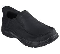 Skechers USA Men's Arch Fit Motley-Milo Mocassino, Nero/Nero, 43 EU