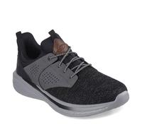 Skechers USA Men's Men's Slade-Breyer 210892 Knitted Mesh Bungee Lace W/Quarter Cage Slip On, Black/Grey, 11.5 X-Wide