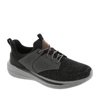 Skechers USA Men's Men's Slade-Breyer 210892 Knitted Mesh Bungee Lace W/Quarter Cage Slip On, Black/Grey, 11.5